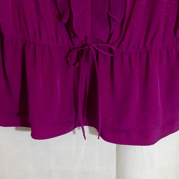 ELLE Rich Purple Dressy Top sz XL - Picture 4 of 4